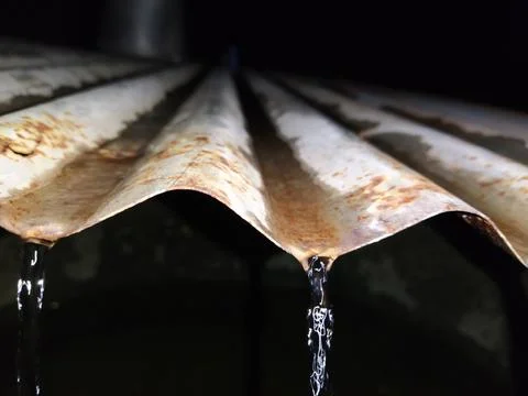 Water fall from blade Stock Photos