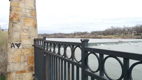Water Fall at Dam White Rock Lake Texas Stock Footage 271136767