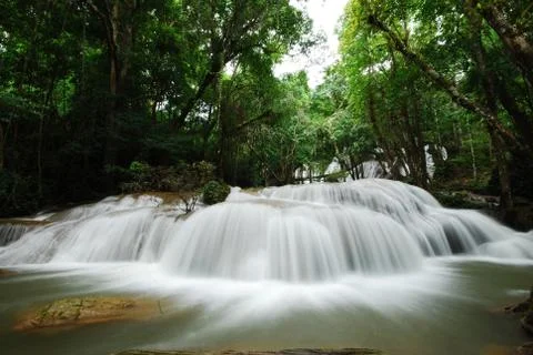 Water fall in the forest Stock Photos