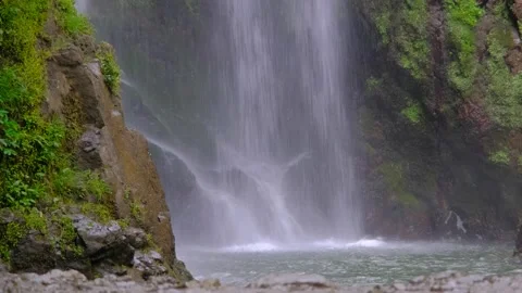 Water fall, high flowrate waterfall. Stock Footage 292492349