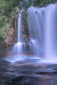 Water fall located in deep rain forest jungle at Chiang Mai, Thailand Photos