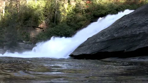 Water fall side profile Stock Footage 907169