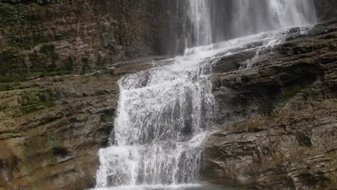 Water fall in Three Gorges Bamboo Sea Ecology Scenic Spot, Maopingzhen, Zigui Stock Footage 136527659