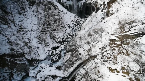 Water fall in winter in Japan Stock-Footage 101176324