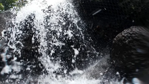 Water falling on a camera during Rainy season Stock Footage 117408049