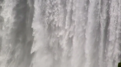 Water falling like a curtain on waterfall, cascade Stock Footage 37686036