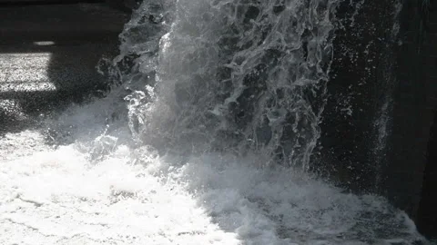 Water falling from the dam in slow motion 스톡 동영상 93888729