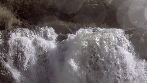 Water falling down -  Aerial drone shot - Slow motion Stock Footage 115352769