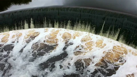 Water falling down from the dam Stock Footage 201794472