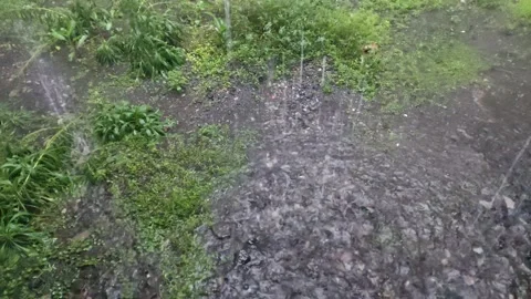 Water Falling down the Earth Stock Footage 296581362