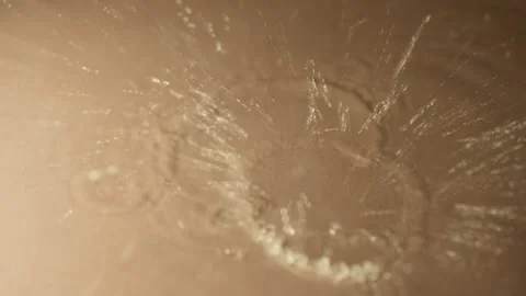 Water falling down on flat surface Stock Footage 289442623