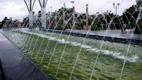 A water falling in garden Stock Footage 247373657