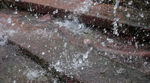 Water falling to ground Stock Footage 63417730