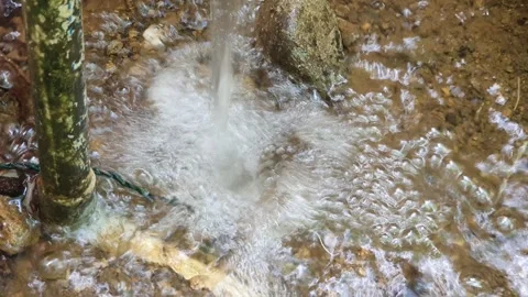 Water falling on the ground Stock Footage 328140383