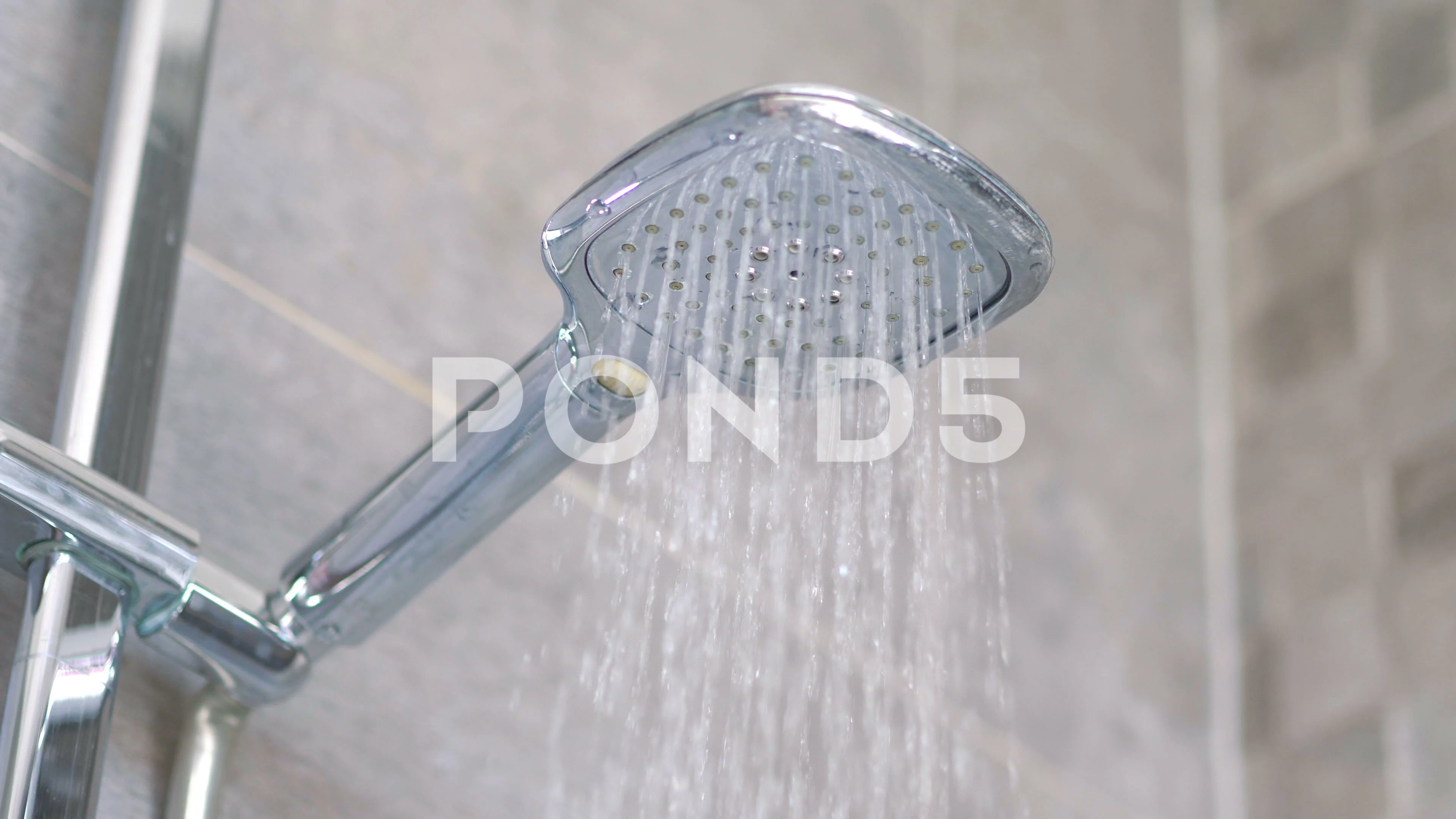 Water falling from hand shower in 4k slo... | Stock Video | Pond5
