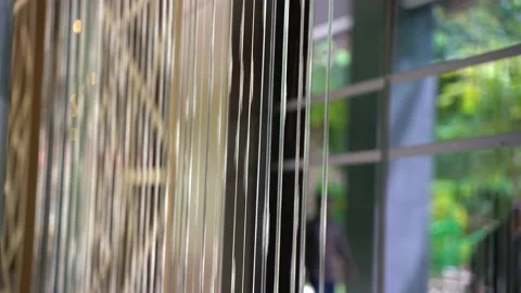 Water falling harmoniously in office Stock Footage 142145248