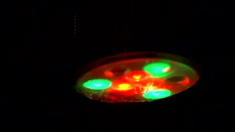 Water falling on the light Video stock 205276196