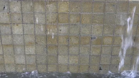 Water falling into the pool Video stock 213104637