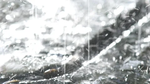 Water falling on the rock Stock Footage 85769138