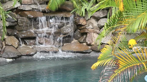 Water Falling On Rocks Stock Footage 34408909