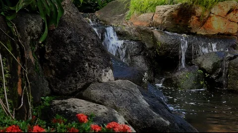 Water Falling On Rocks Stock Footage 104283287
