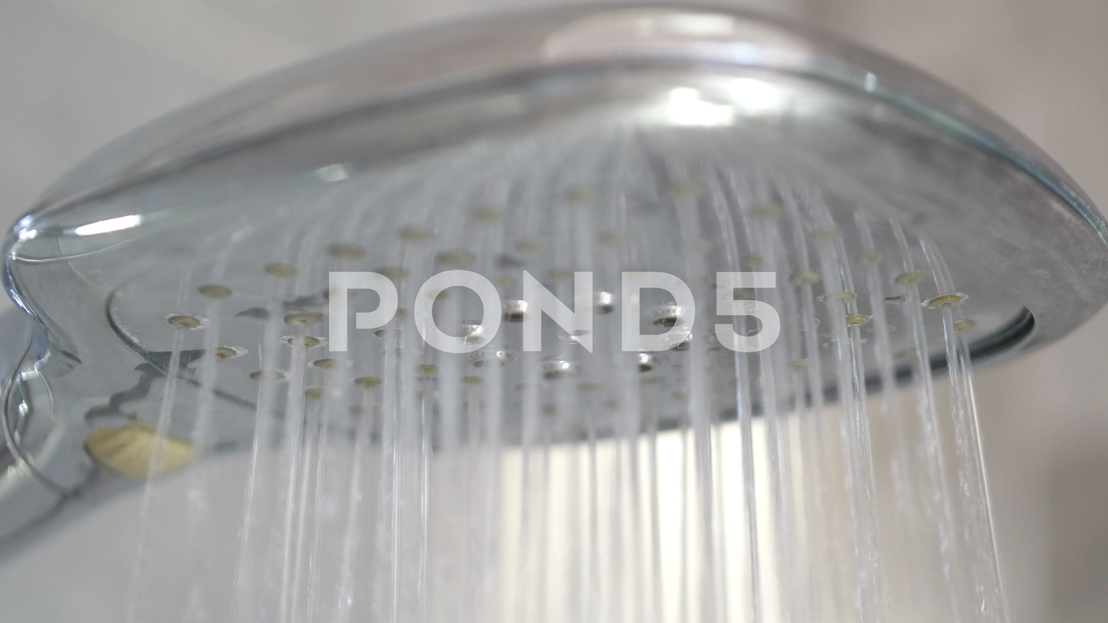 Water falling from the shower in 4k slow... | Stock Video | Pond5