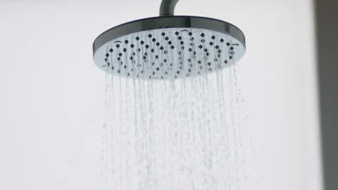 Water falling from the shower. Stock Footage 236812500