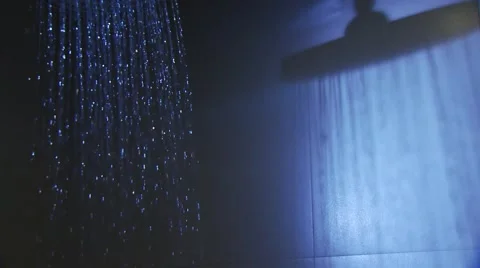 Water falling from shower head Stock Footage 61084897
