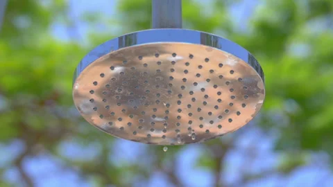 Water falling from the shower in slow motion 180fps Video stock 125321763