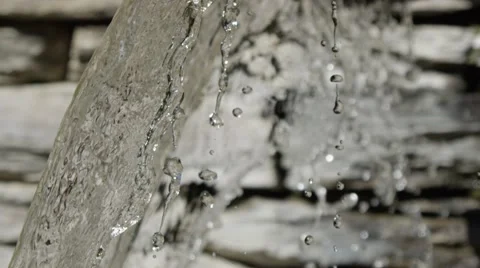 Water Falling off Waterfall - Slow Motion Stock Footage 55659274