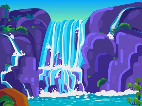 Water Falls Stock Illustration