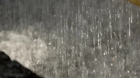 Water falls on the iron structure, cooling Stock Footage 75404006