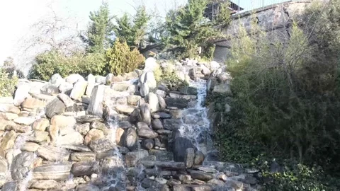 Water falls into the nature Stock Footage 170225070