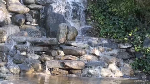 Water falls into the nature Stock Footage 170225391