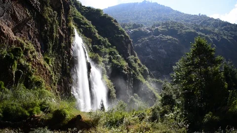 Water falls in Nepal Stock Footage 93445025