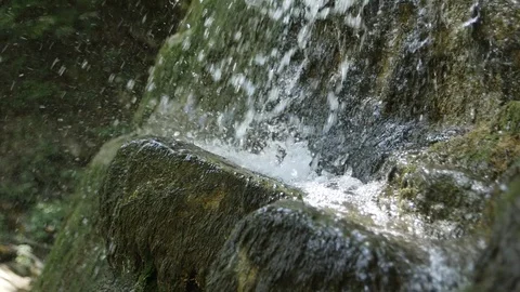 Water Falls on Rocks with Limestone Video stock 101435690