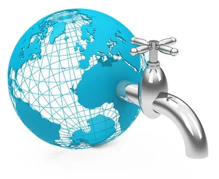 The water faucet Stock Illustration