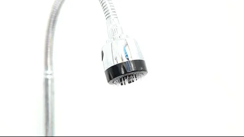 Water faucet on a white background Stock Footage 219404069