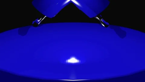 Water feature on black background Stock Footage 76816858