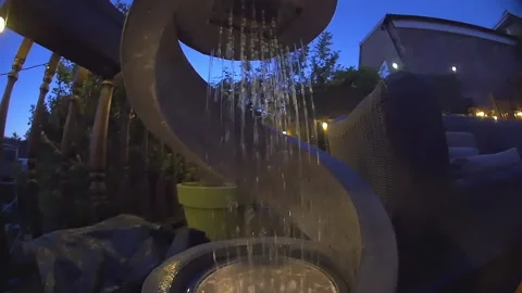 Water Feature Slow Motion 1 Stock Footage 131558640
