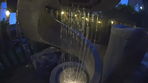 Water Feature Slow Motion 4 Stock Footage 131558490