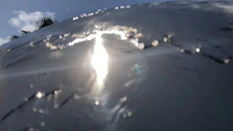 Water Feature Slow Motion Close Up Stock Footage 96587483