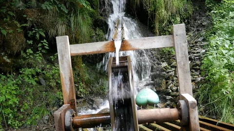 Water features alongside the Talbachklamm Wild Water hiking trail 스톡 동영상 113836993
