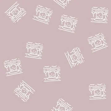 Water features line seamless pattern Stock Illustration