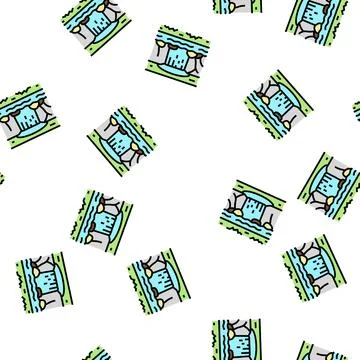 Water features vector seamless pattern Stock Illustration