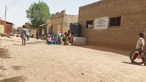 Water Fetching Queue Community Dispute Street Scene Kano Nigeria Stock Footage 329561441