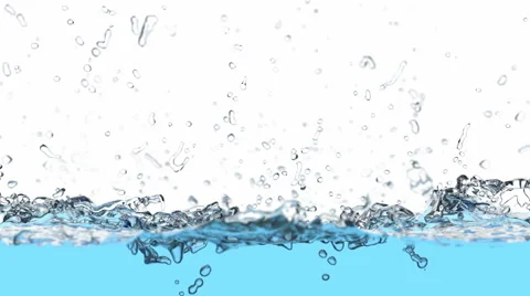 Water is filling the screen, 3D animation with alpha mask Stock Footage