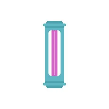 Water filter cartridge replacing old filter in tap water purifier 스톡 일러스트