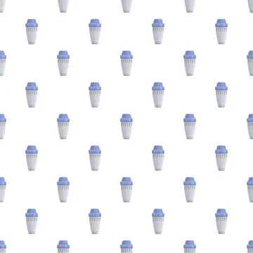 Water filter cartridges creating a seamless purification pattern Stock Illustration