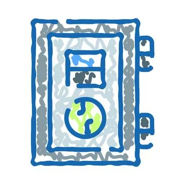 Water filter electronic gadget with schematic concept Illustrazione stock